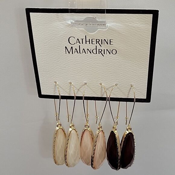 BRAND NEW  CATHERINE MALANDRINO DANGLING DROP WOMEN"S EARRINGS - Picture 5 of 12